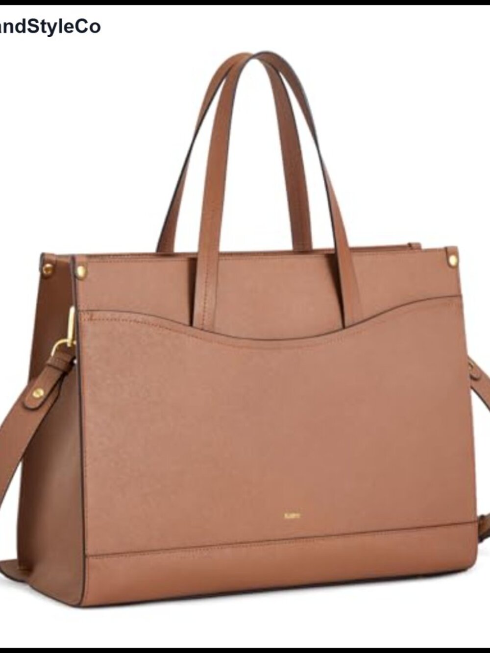 Kattee Large Genuine Leather Laptop Tote Bag for Women Work Handbag